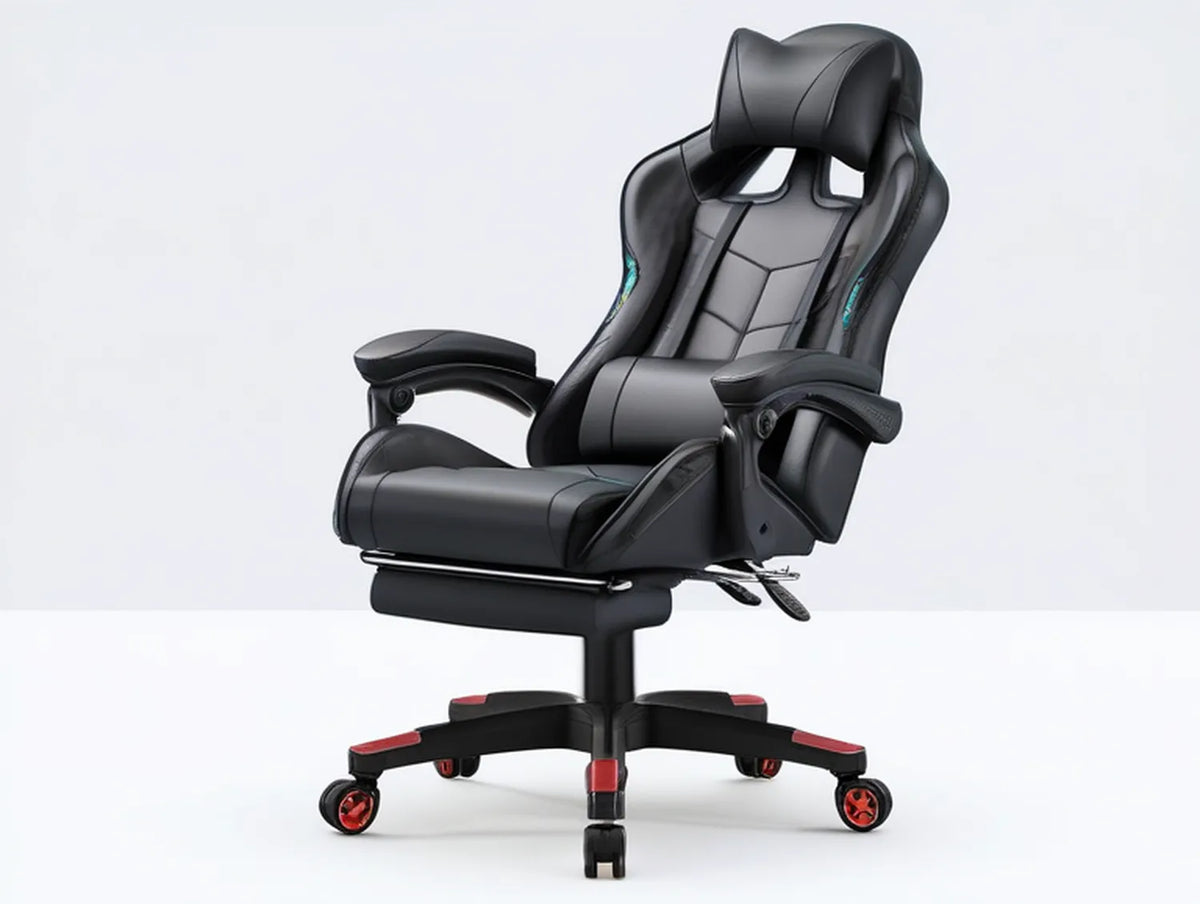 Ergonomic Racing-Style Gaming Chair, Black/Red, 70 x 70 x 128-138 cm
