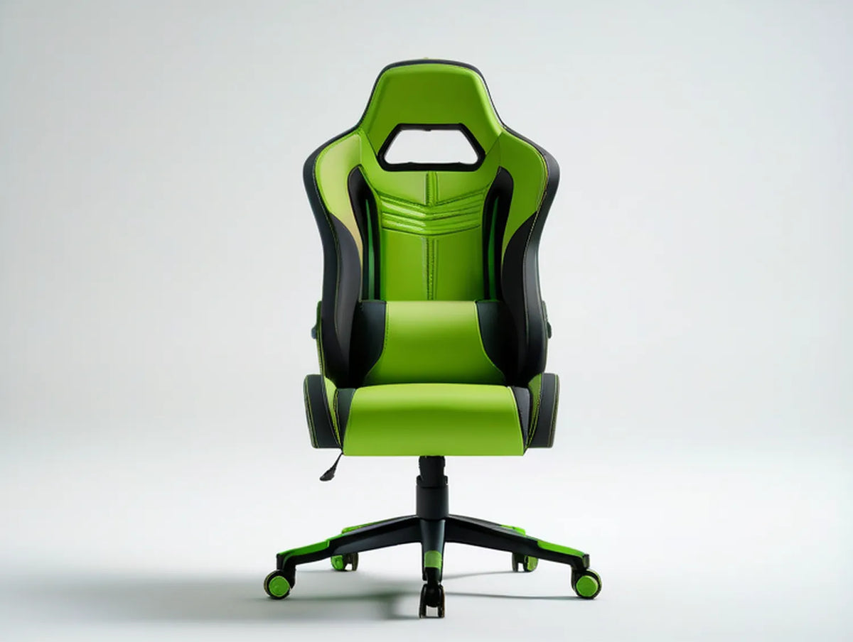 High-Back Racing Style Gaming Chair, Green/Black, 26.0 x 26.0 x 46.5-50.4 in