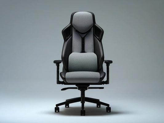 Black and Gray High-Back Gaming Office Chair, 26.8 in W x 26.0 in D x 48.0-52.0 in H