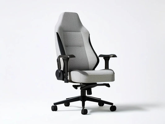 Gray and Black High-Back Gaming Chair with Adjustable Height, Reclining Backrest, and Polyester Upholstery, 27.6 x 27.6 x 48.0-51.9 in