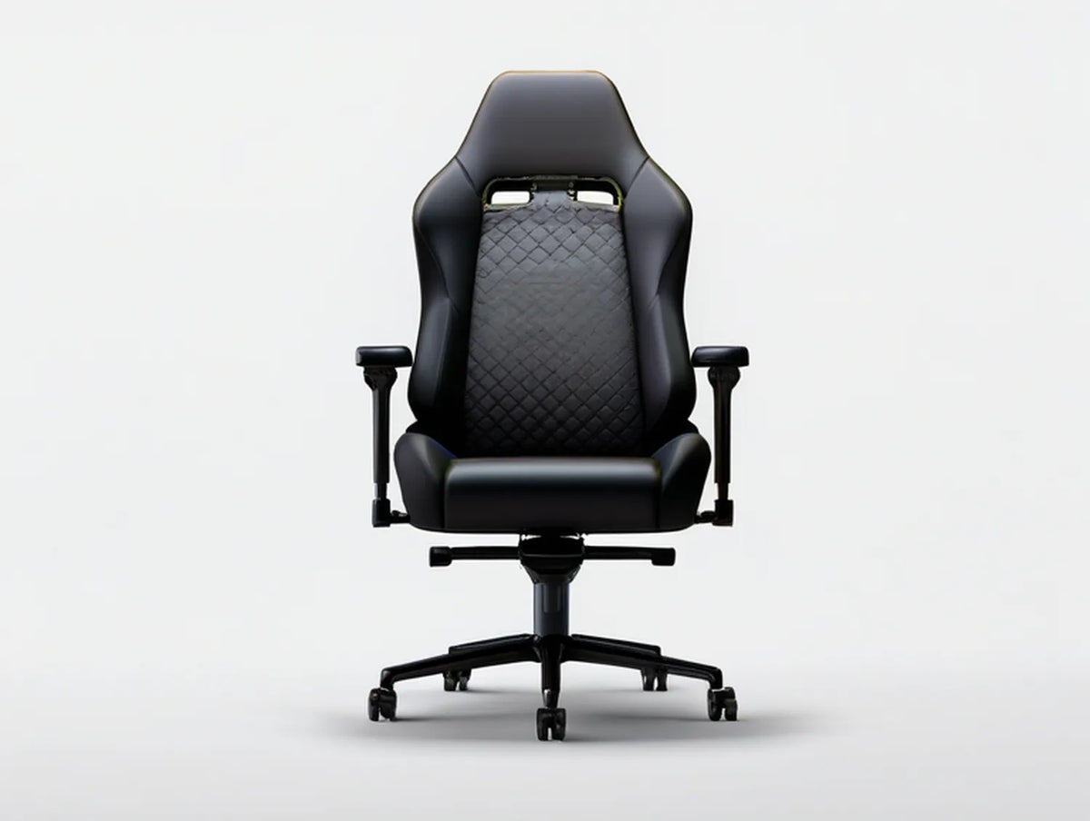 Black High-Back Racing Style PU Leather Gaming Chair, 26.8 x 26.0 x 48.0-52.0 in