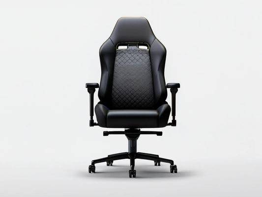 Black High-Back Racing Style PU Leather Gaming Chair, 26.8 x 26.0 x 48.0-52.0 in