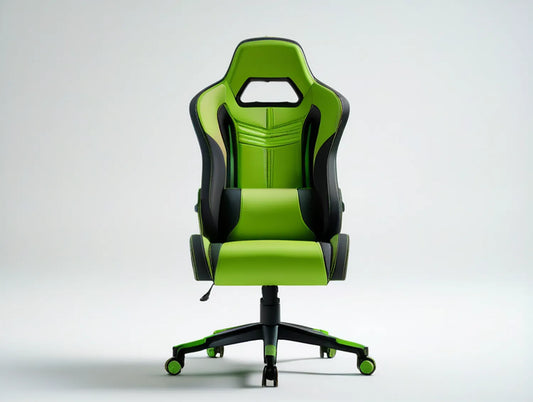High-Back Racing Style Gaming Chair, Green/Black, 26.0 x 26.0 x 46.5-50.4 in